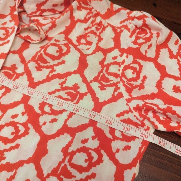 VINTAGE Inner Visions by Ship 'n Shore red and white blouse size 14 - Picture 4 of 6